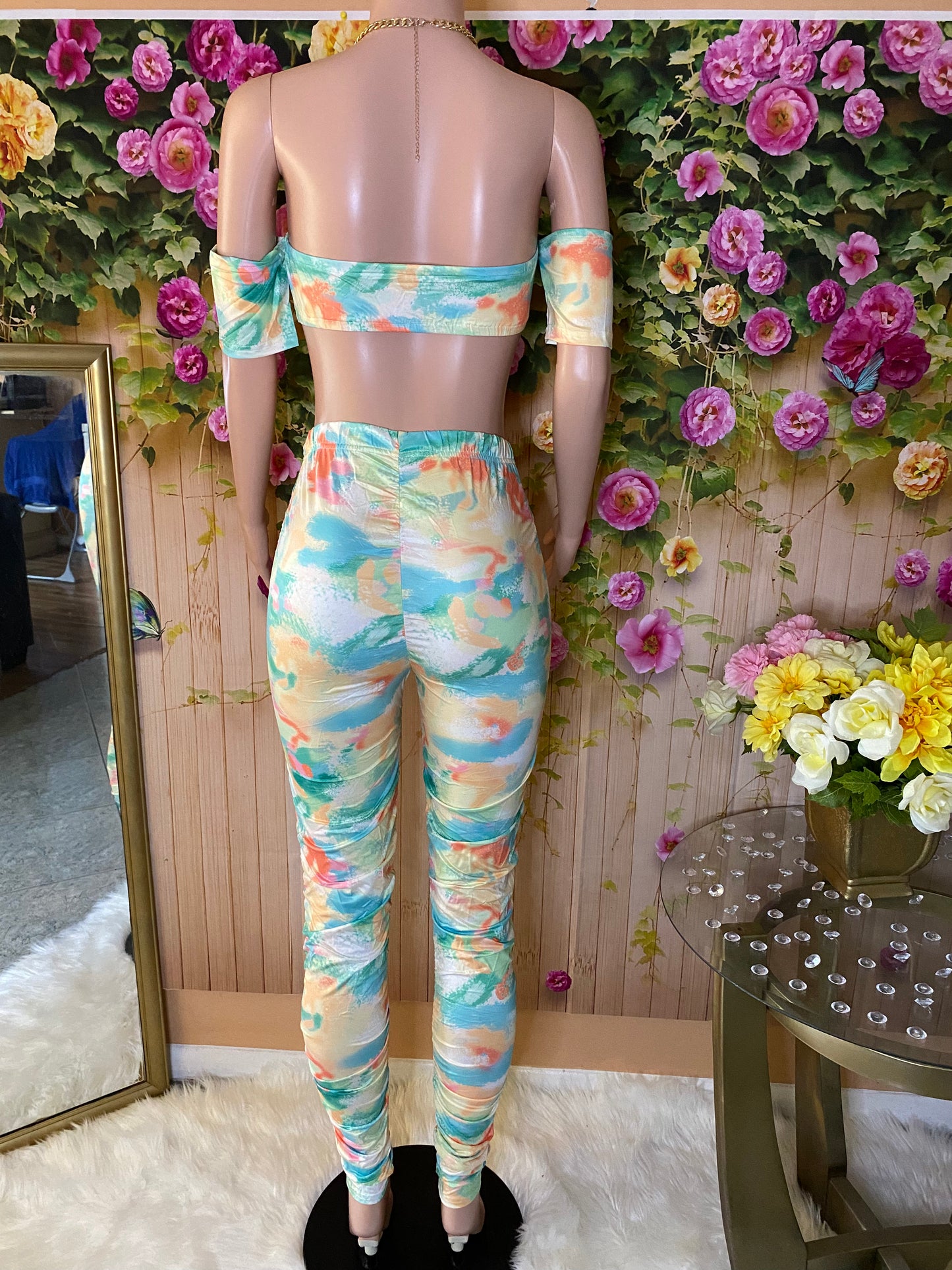 Citrus🍋‍🟩 Sunset Vibe 2Piece Pant Set