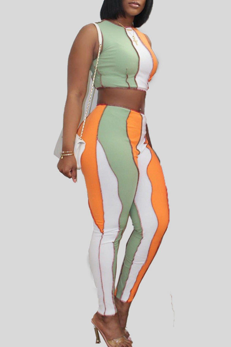 Mint&Tangerine Dream 2piece Pant Set🧡💚