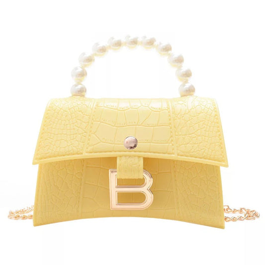 Bad Bit$h Pearls Mini Purse(Yellow)