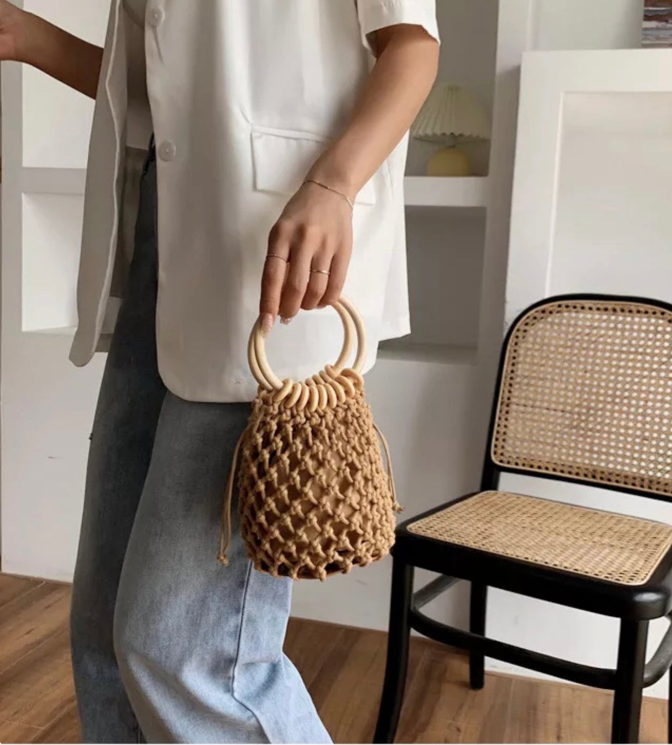 Mini Bucket Purse (Coffee)