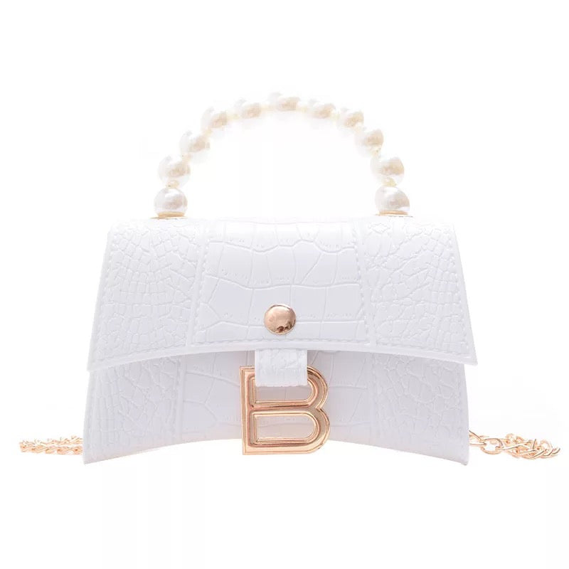 Bad Bit$h Pearl Mini Purse(White)